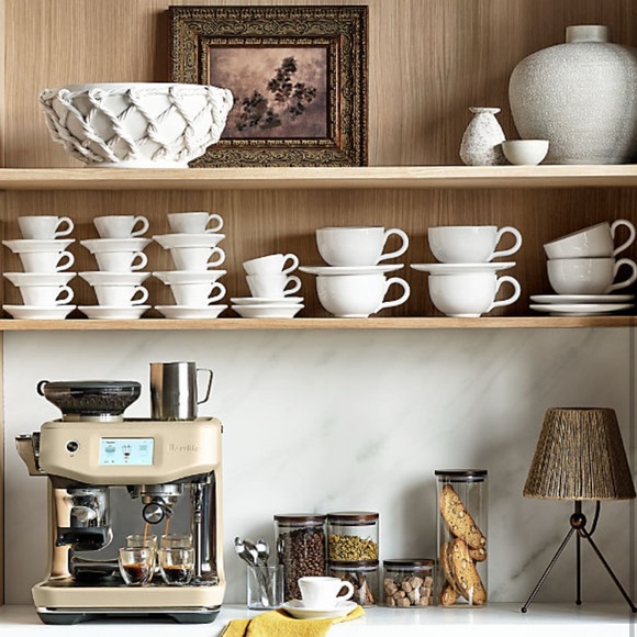 New! Crate&Barrel 🇮🇹🍋✨Sorrento 13.5-oz. White Cappuccino Cup and Saucer LIMITED - Picture 4 of 4